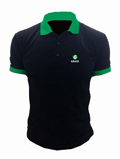 Рубашка поло с логотипом Grass (размер M) черная